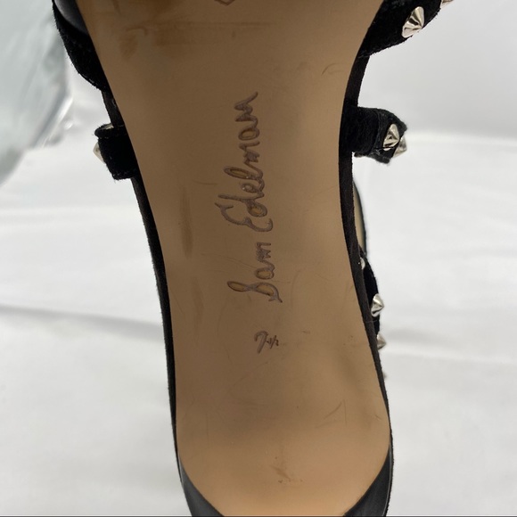 Sam Edelman Ocie Leather studded heels size 7.5 - Picture 15 of 15